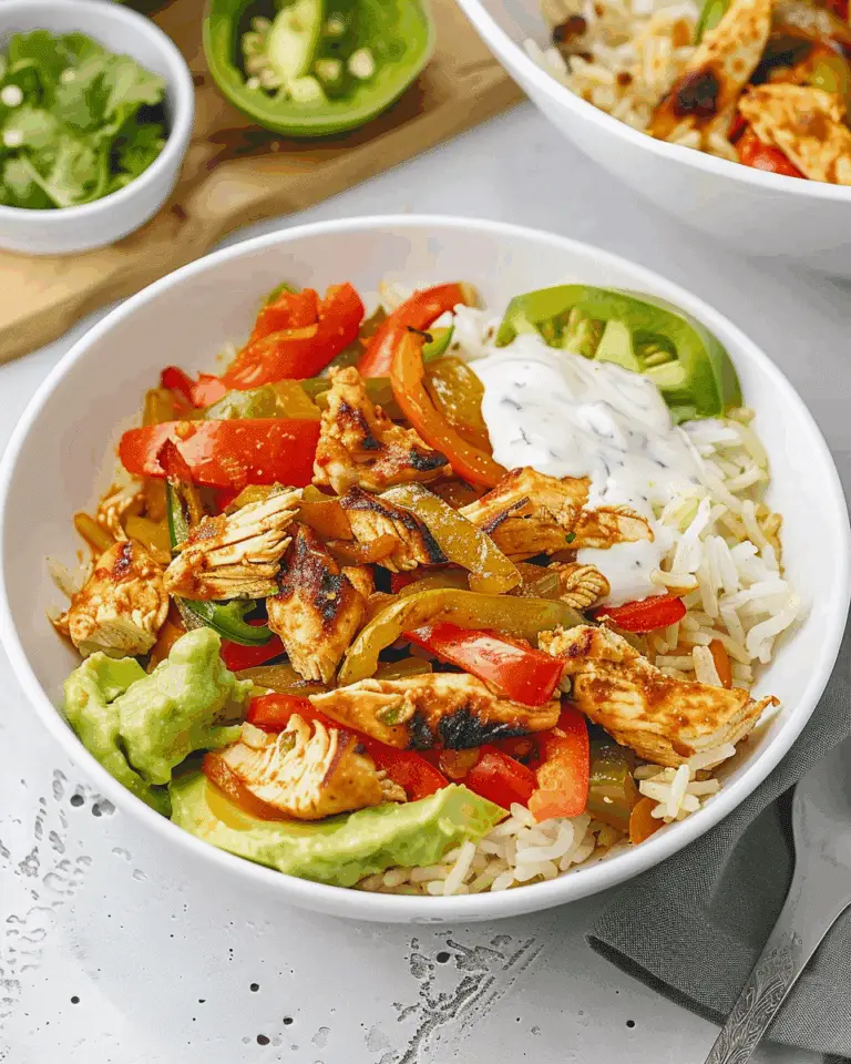 Chicken Fajita Rice Bowl