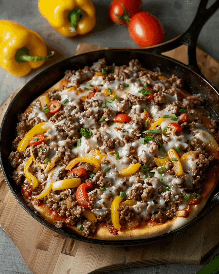 Ground Beef Philly Skillet