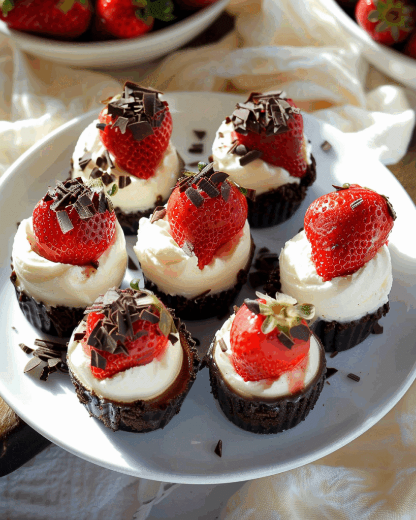 Chocolate Covered Cheesecake Strawberries