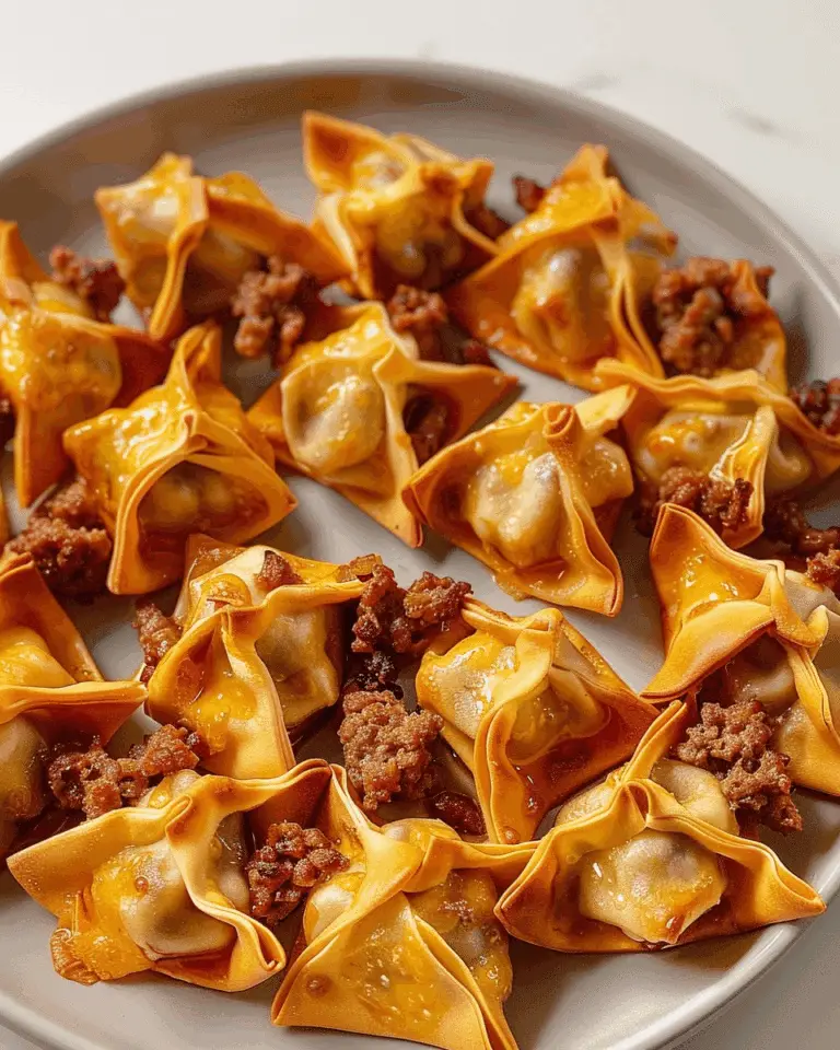 Sausage and Cheese Mini Wontons