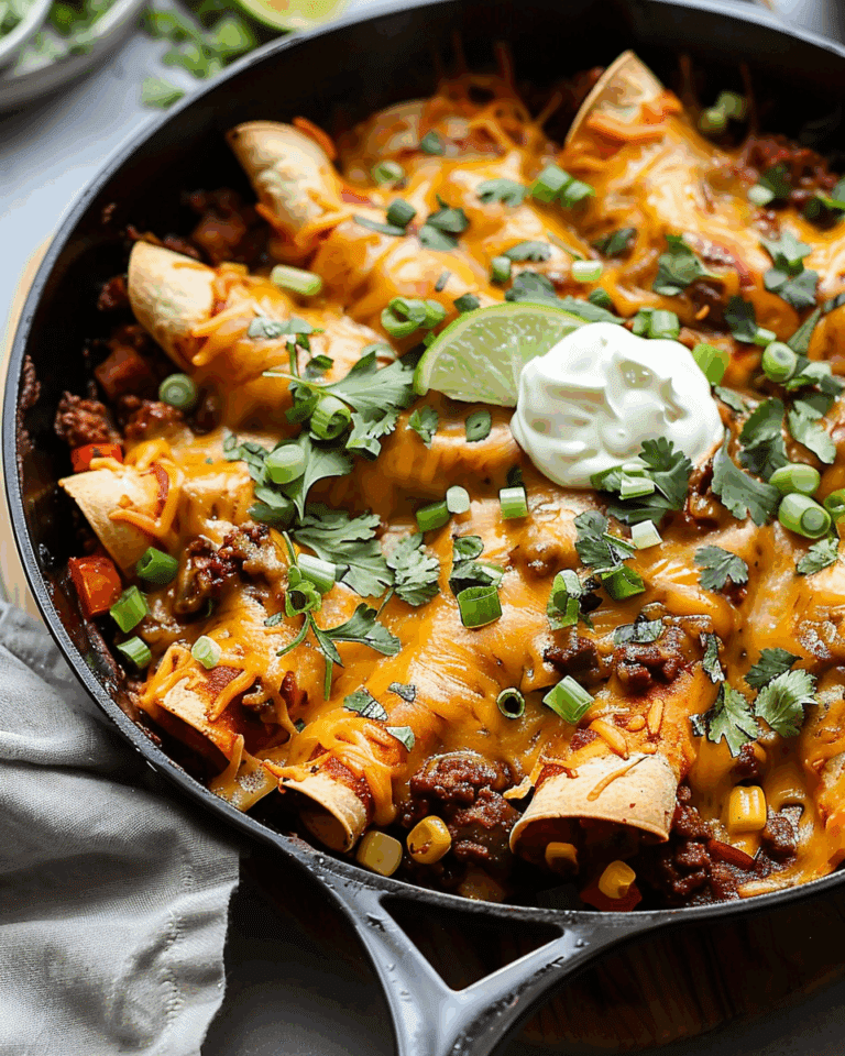 Beef Skillet Enchiladas