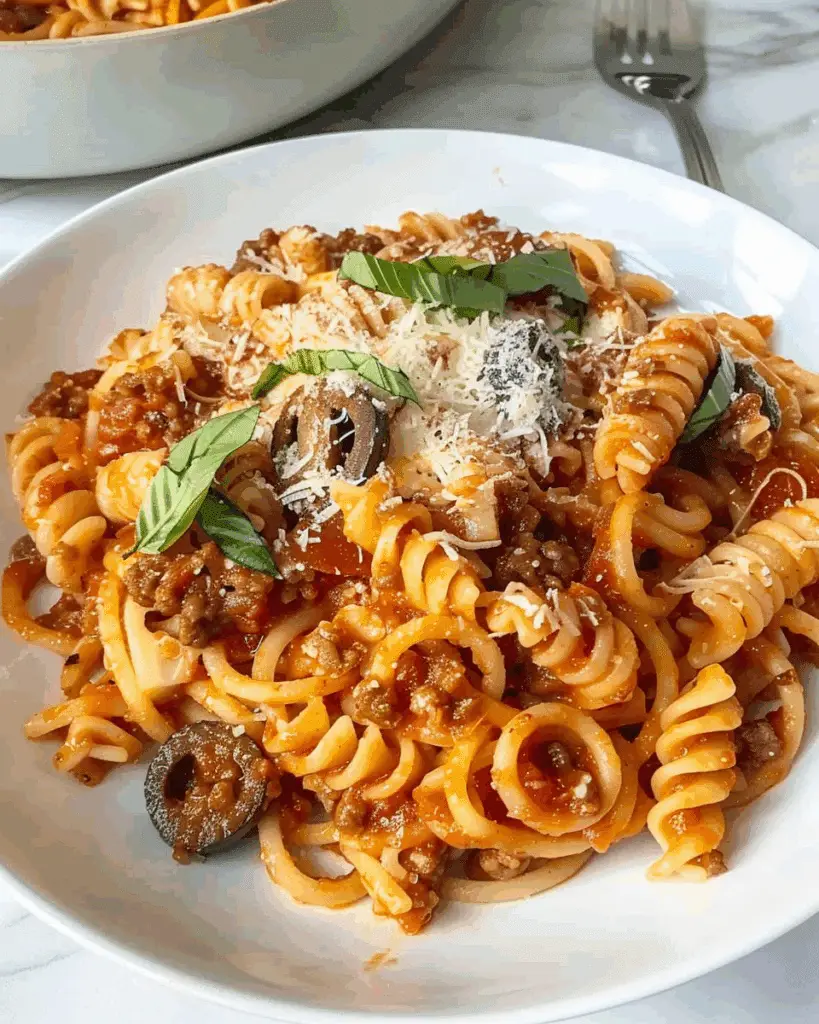 One Pot Pizza Pasta