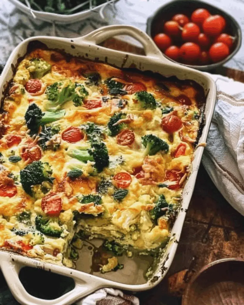Veggie Casserole with Cauliflower and Broccoli