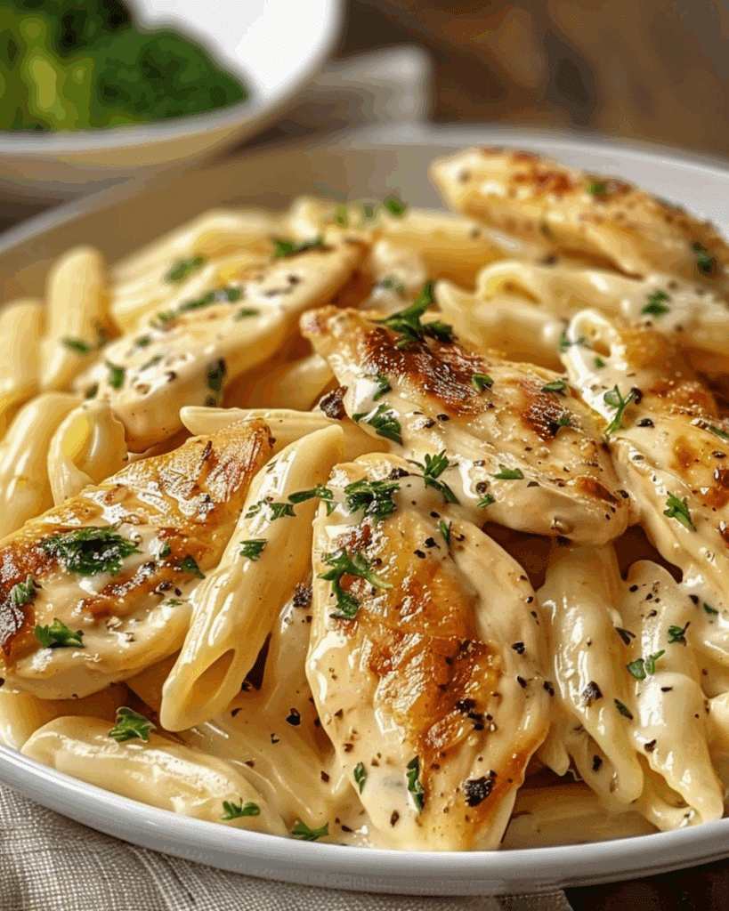 Creamy Garlic Chicken & Penne