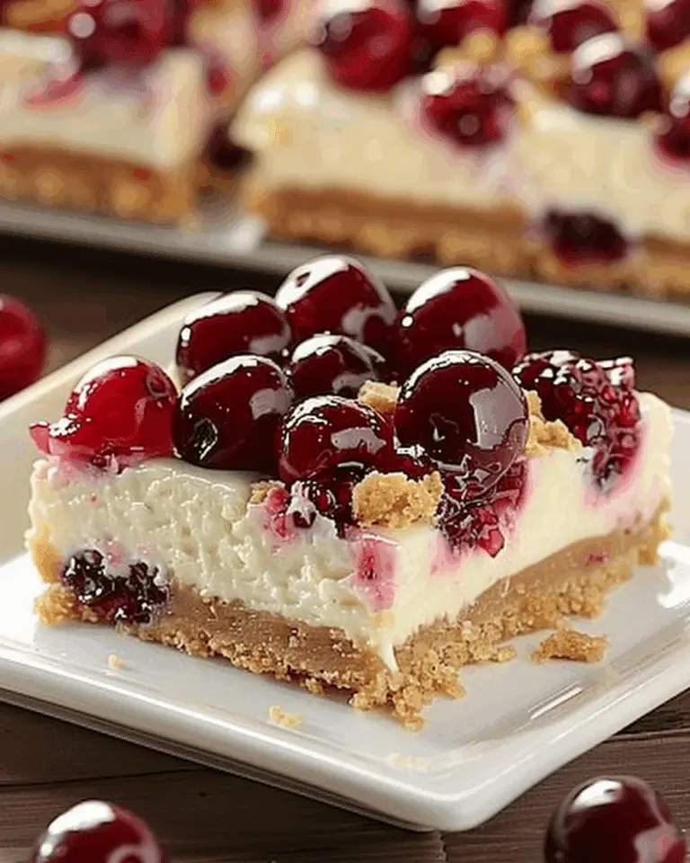 Cherry Vanilla Cheesecake Bars