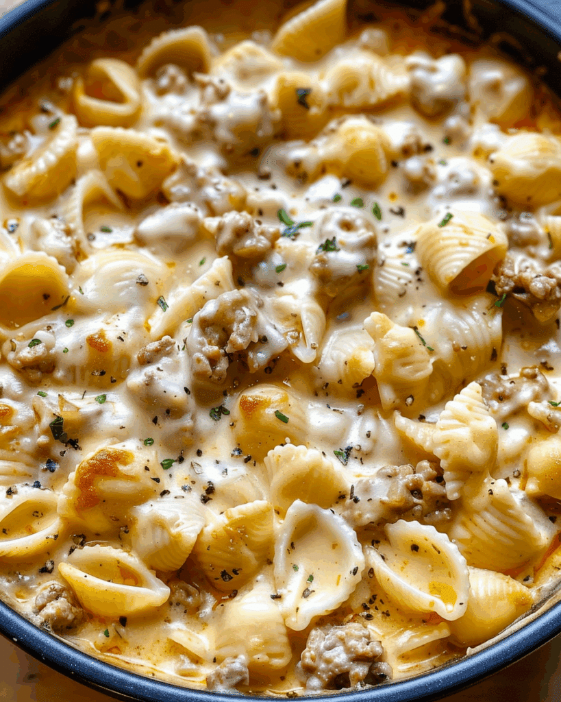 Creamy Beef and Shells