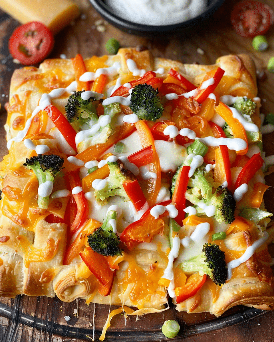 Crescent Roll Veggie Pizza