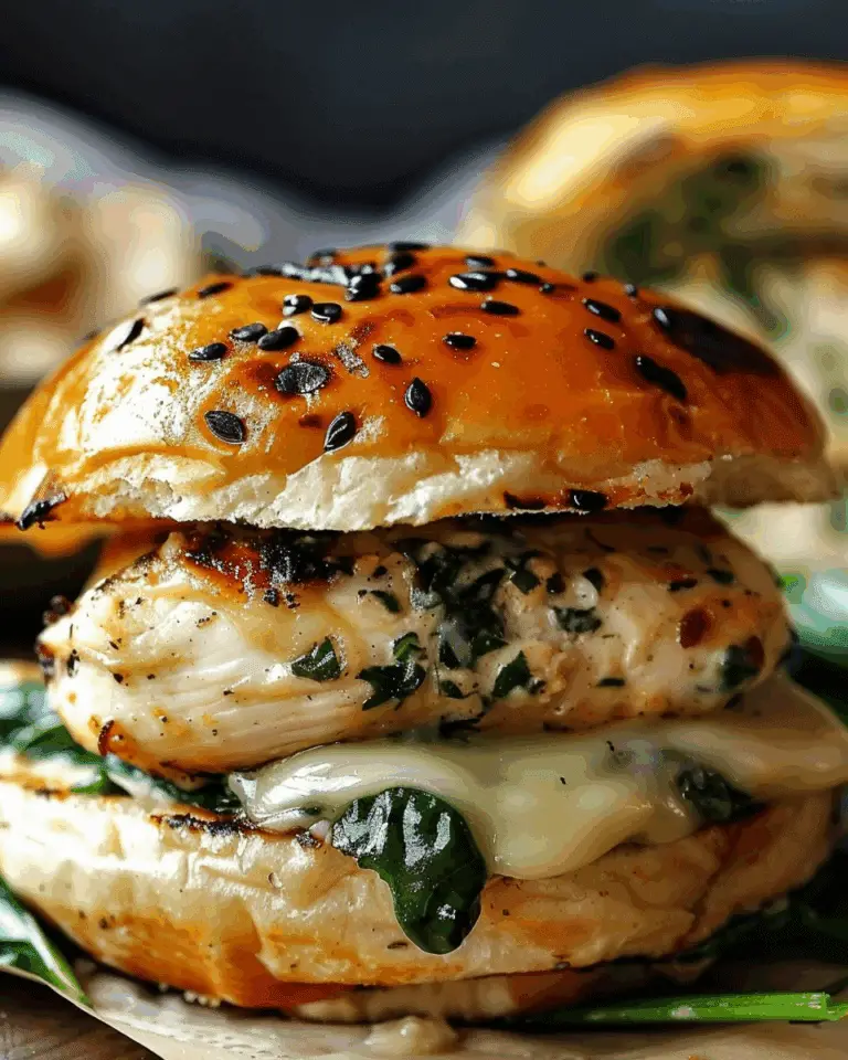 White Cheddar & Spinach Chicken Burgers