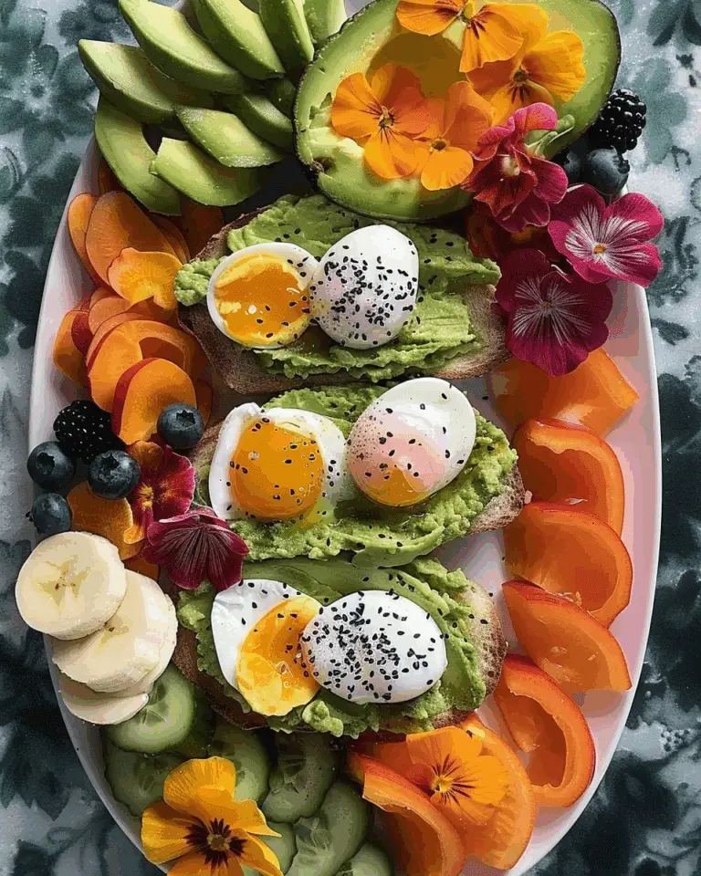 Avocado Toast with Eggs and Veggies