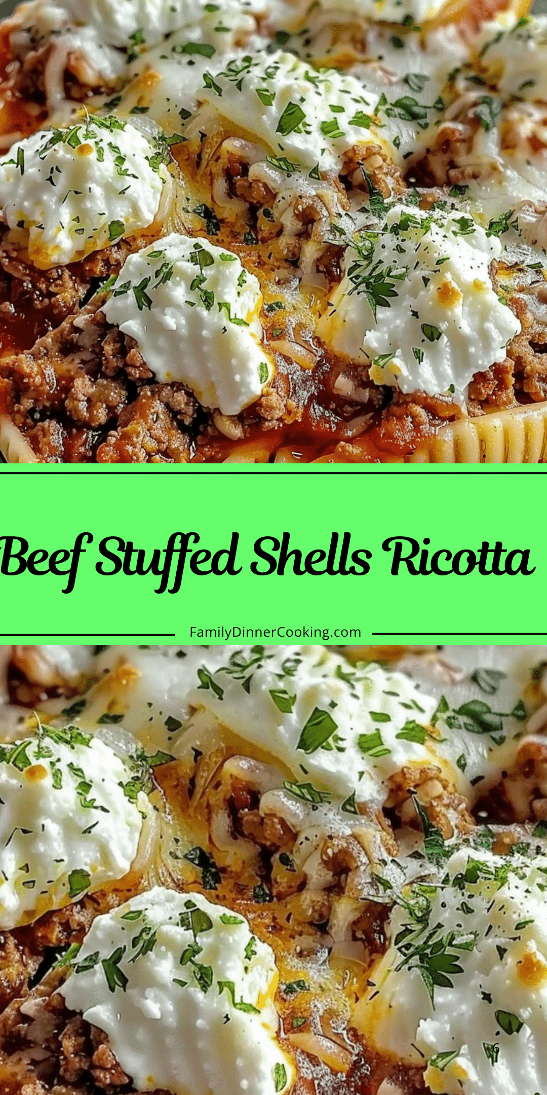 Beef Stuffed Shells Ricotta | Family Dinner Cooking