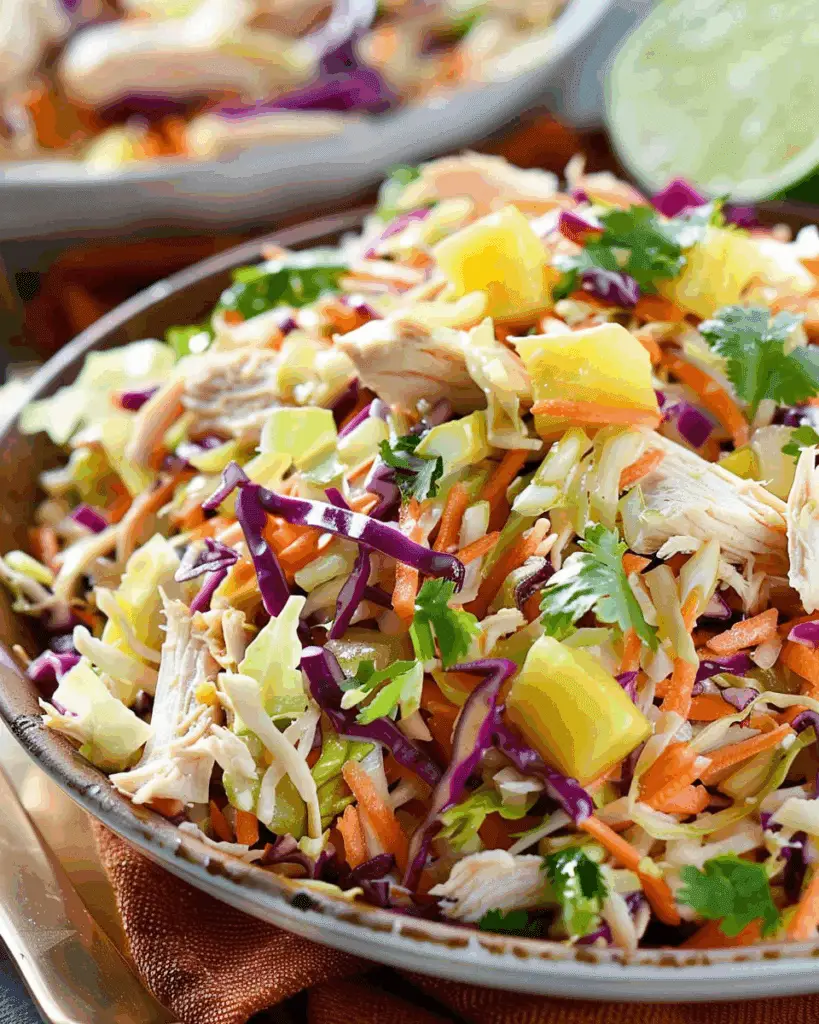 Tropical Chicken Slaw Salad