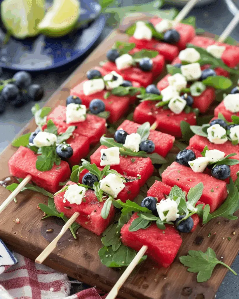 Watermelon Feta Skewers