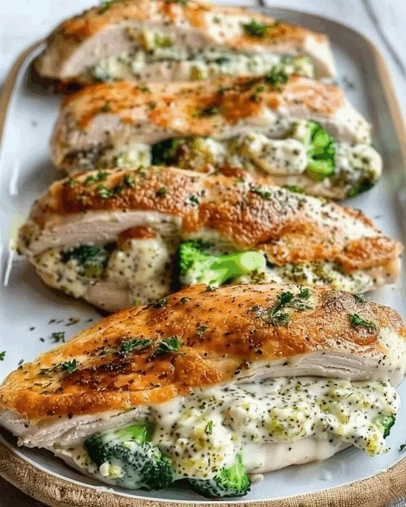 Keto Broccoli Cheese Stuffed Chicken Breasts