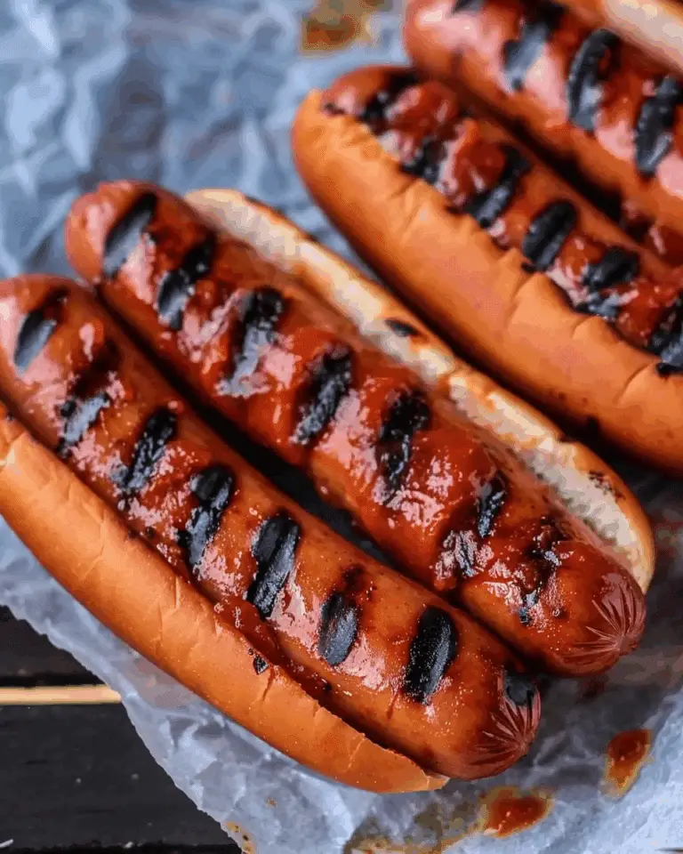 Marinated Grilled Hot Dogs
