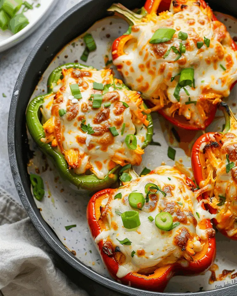 Buffalo Chicken Stuffed Peppers