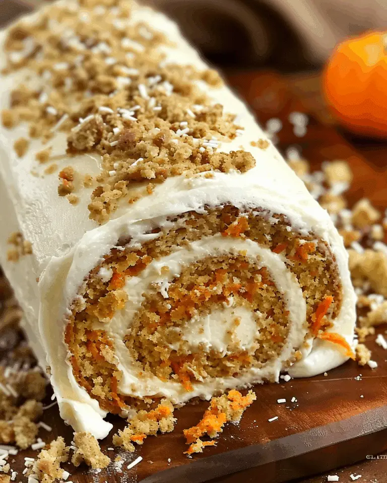 Carrot Cake Roll with Cream Cheese Frosting Filling