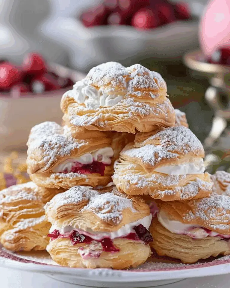 Cream Puffs with Cranberry Mousse