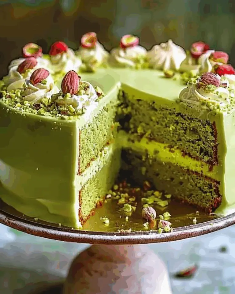 Pistachio Cake with White Chocolate