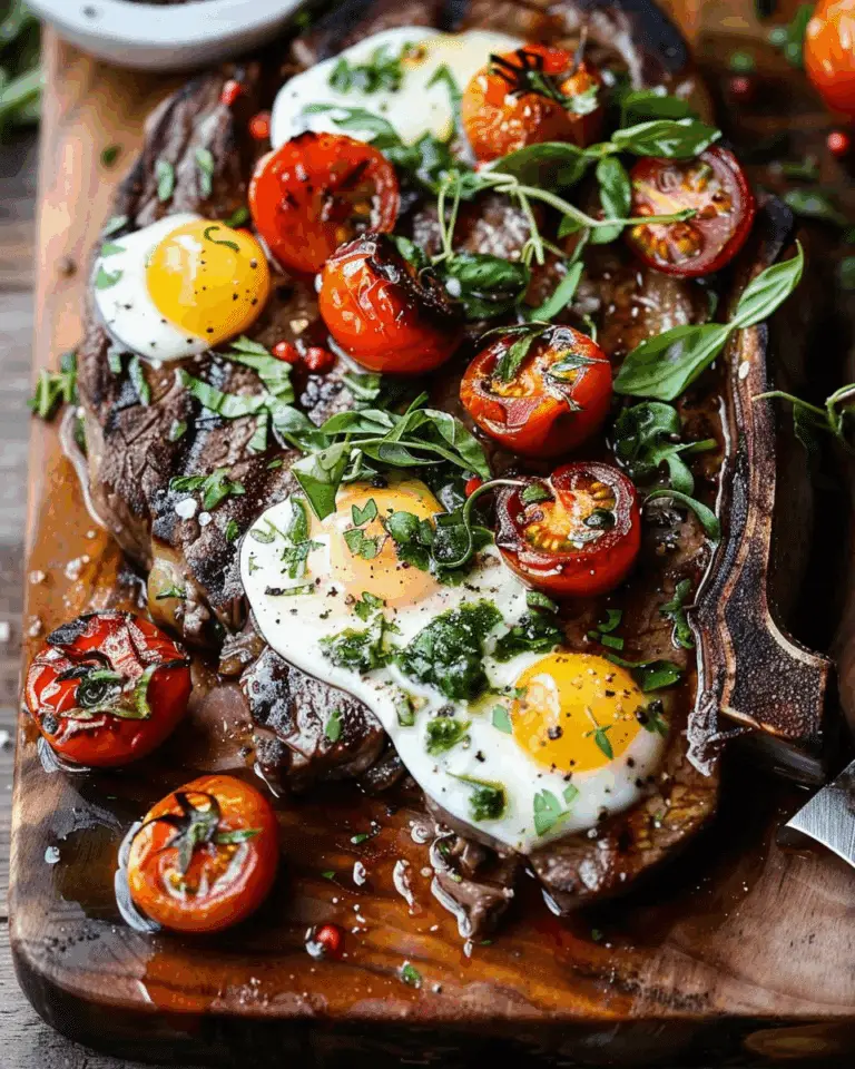 Tuscan Steak with Marinated Cherry Tomatoes