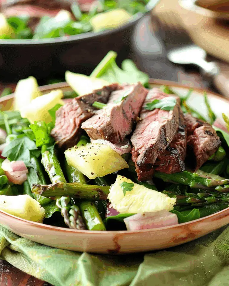 Grilled Steak and Asparagus Salad with Pineapple Vinaigrette