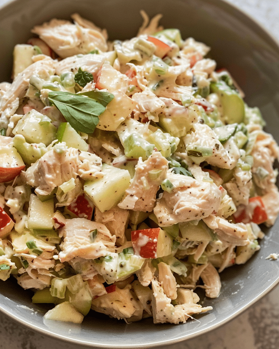 Healthy Chicken Salad with Apples (Dairy-Free, Gluten-Free)
