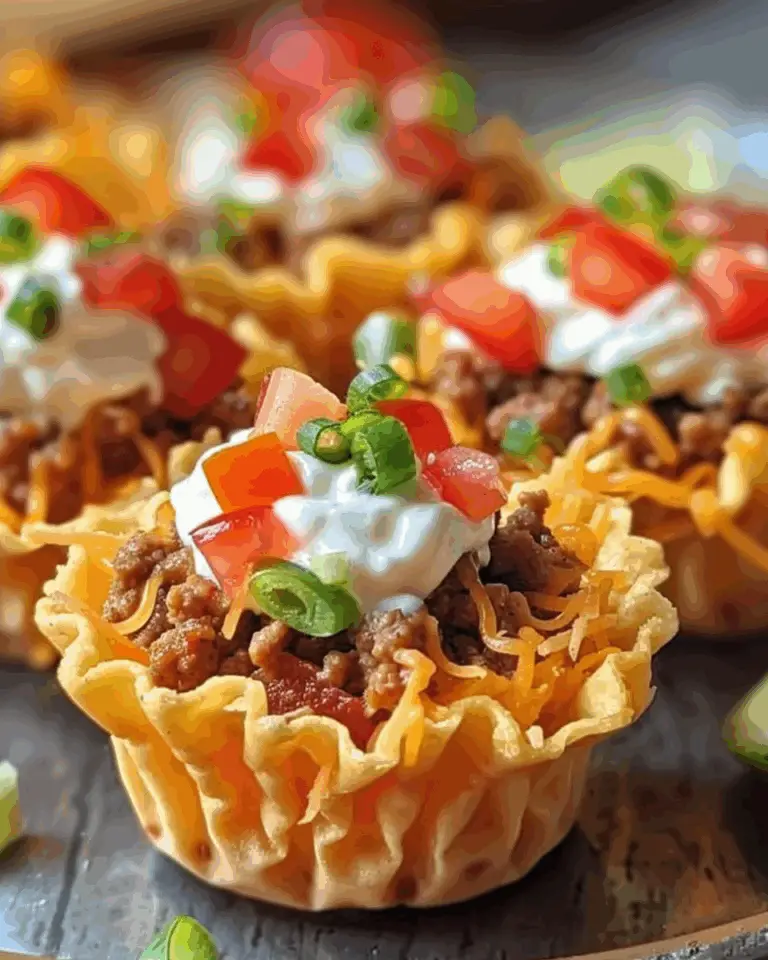 Mini Taco Cupcakes with Zesty Ground Beef and Cheese