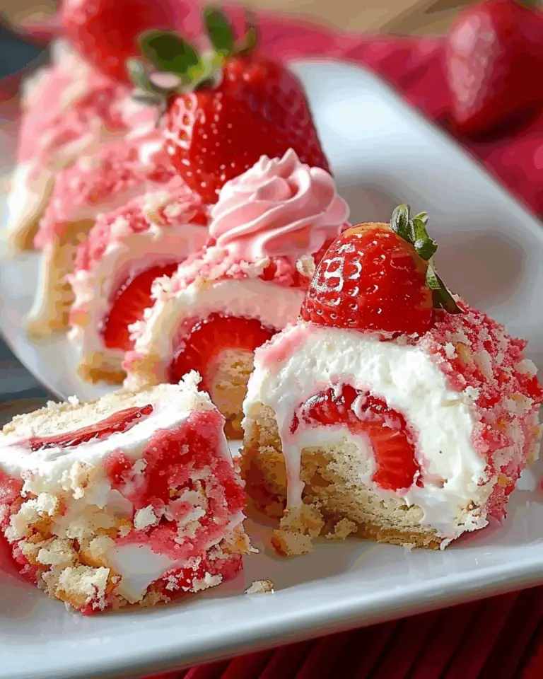 Strawberry Shortcake Cheesecake Rolls