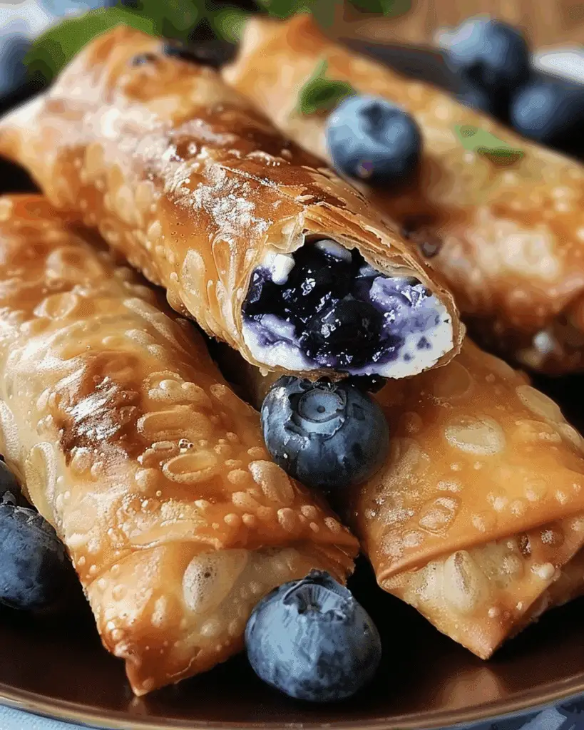 Blueberry Cream Cheese Egg Rolls