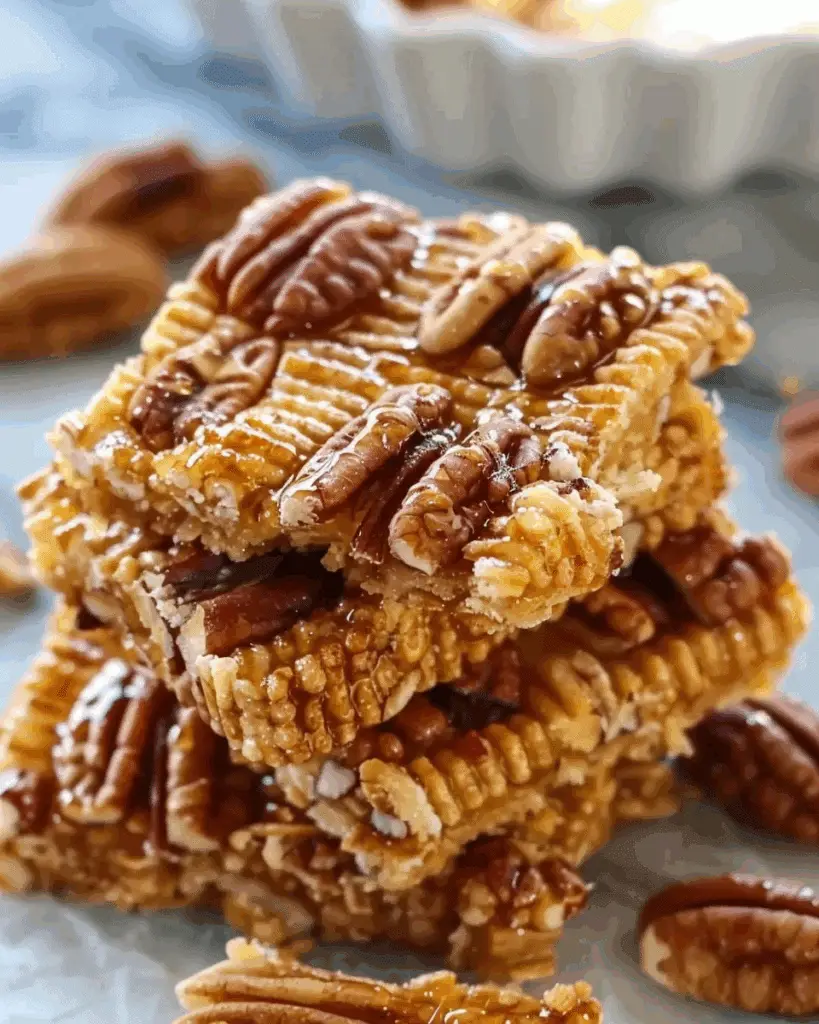 Crispix and Pecan Treats