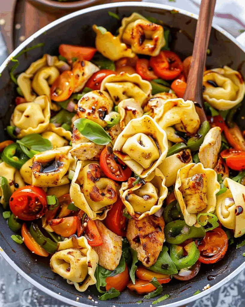 Balsamic Chicken Tortellini Salad