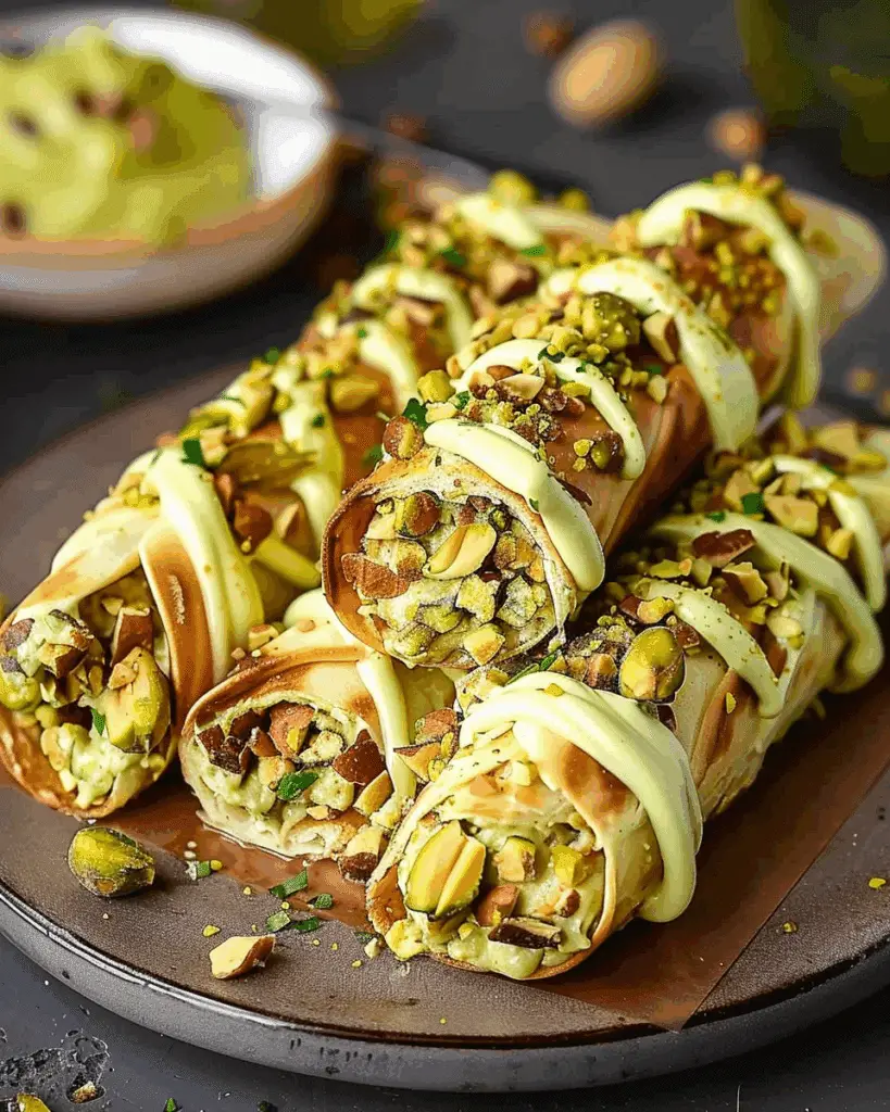 Cheat Air Fryer Pistachio Cannoli (Tortilla Wraps)