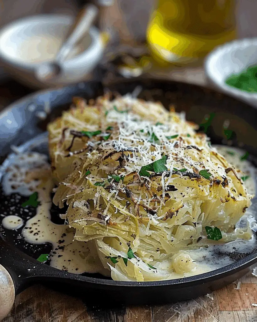 Garlic-Parmesan Melting Cabbage