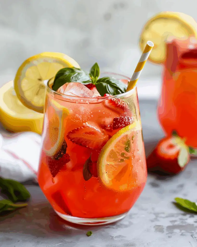 Strawberry Basil Lemonade