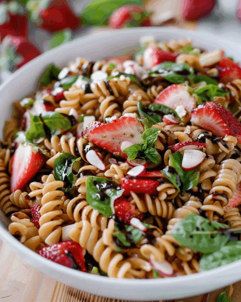 Balsamic Strawberry Pasta Salad
