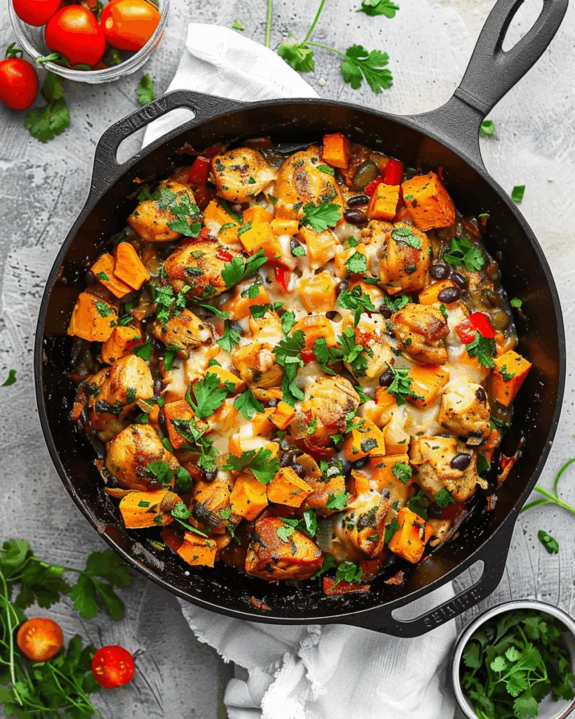 Mexican Chicken and Sweet Potato Skillet