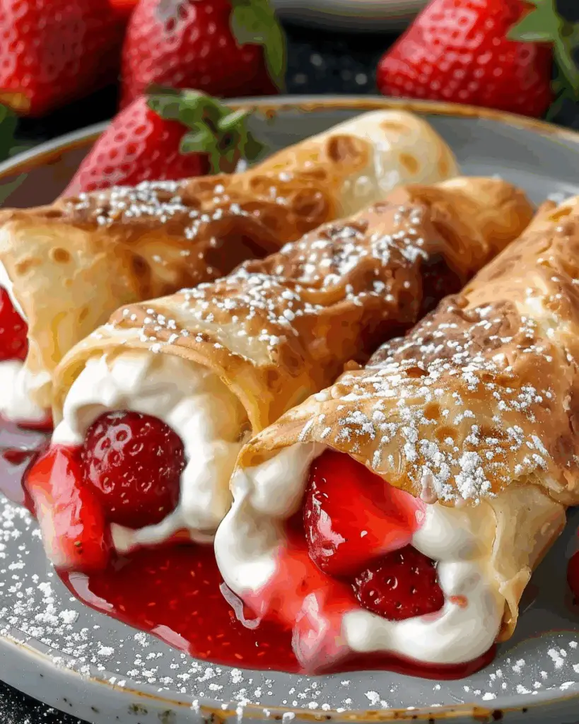 Strawberry Cheesecake Chimichangas