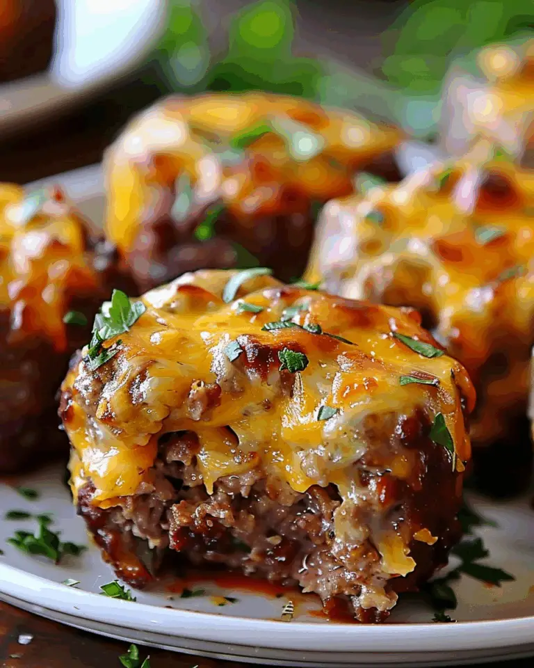 Cheesy Stuffed Meatloaf Bites