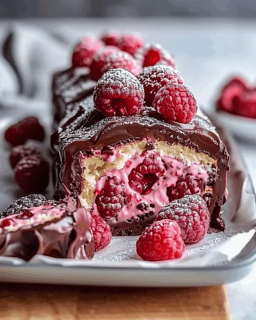 Chocolate Raspberry Swiss Roll
