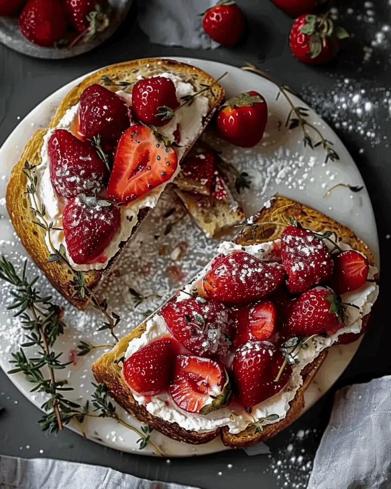 Sweet Roasted Strawberry Ricotta Toast