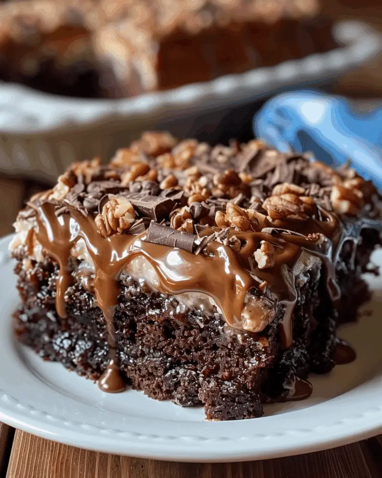 German Chocolate Poke Cake