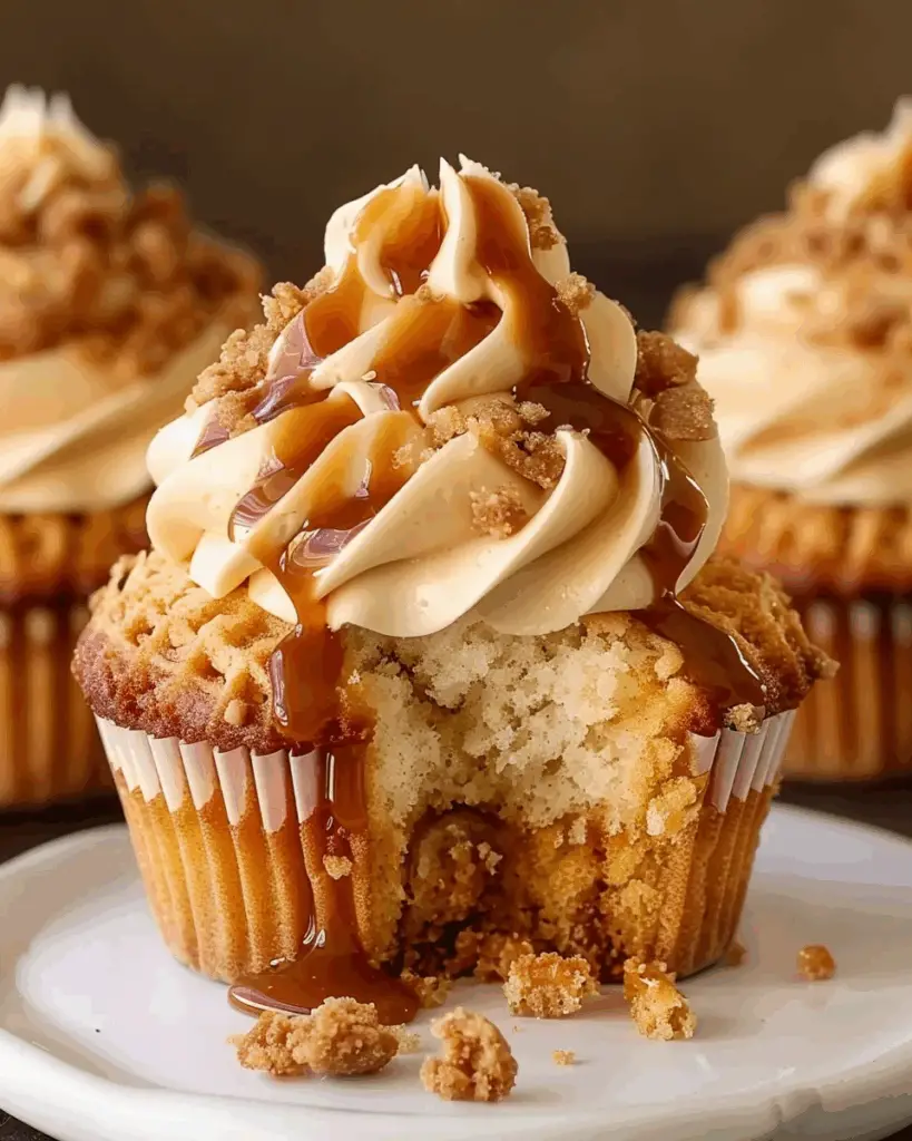 Churro Caramel Crunch Cupcakes