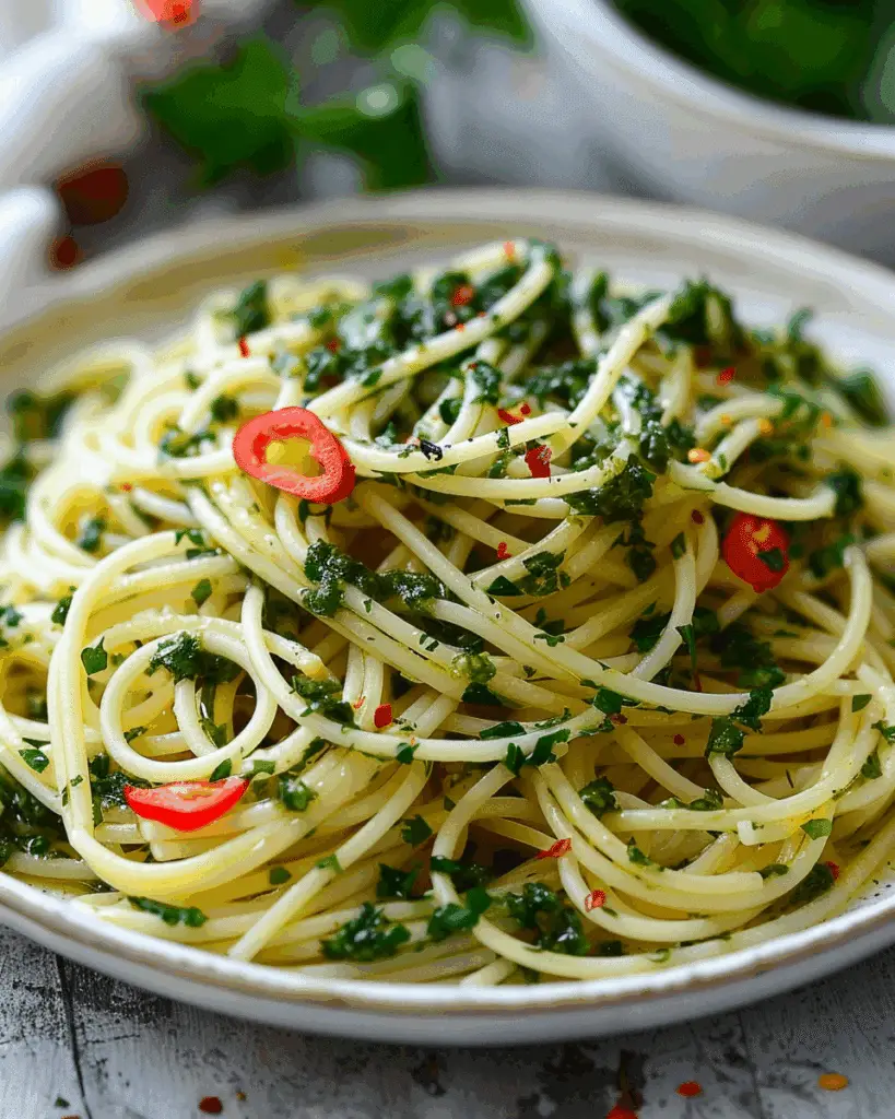One-Pan Angel Hair Chimichurri Pasta