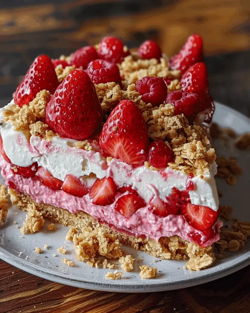 Berrylicious Strawberry Crunch Cheesecake