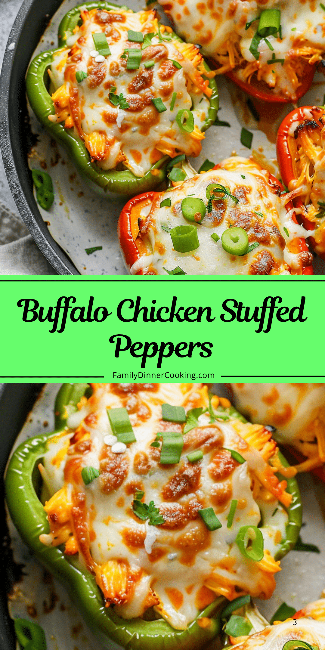 Buffalo Chicken Stuffed Peppers | Family Dinner Cooking