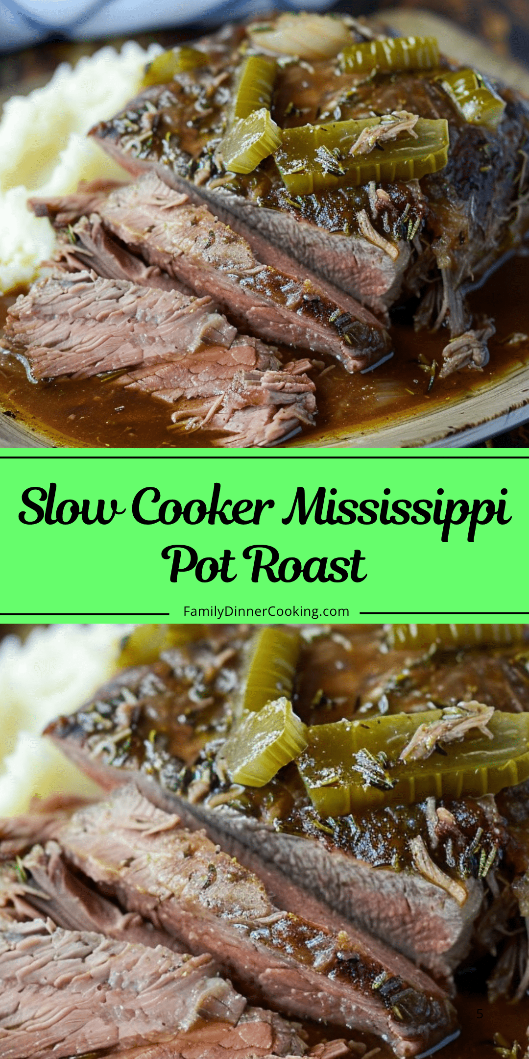 Slow Cooker Mississippi Pot Roast | Family Dinner Cooking