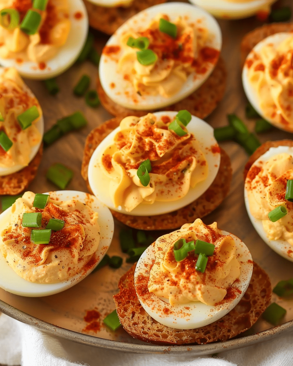 Bloody Mary Deviled Eggs