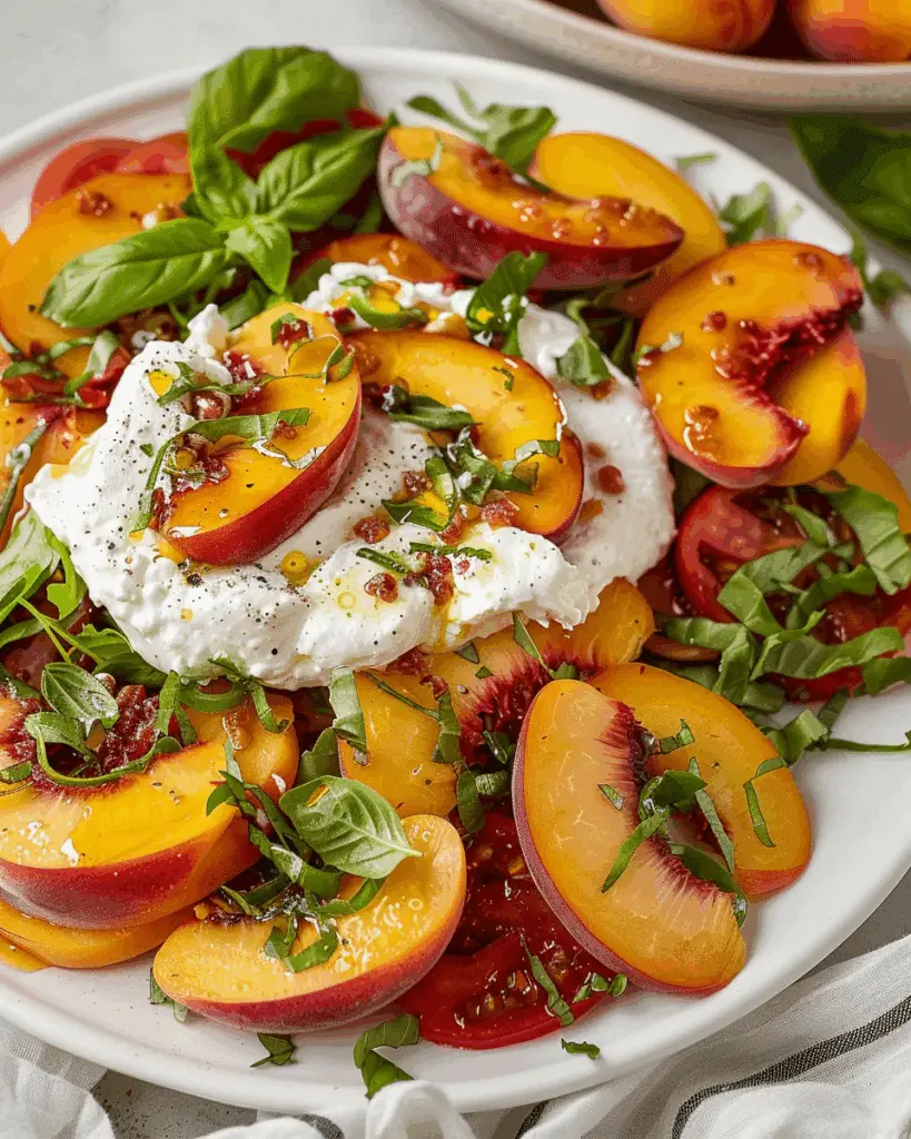 Peach Burrata Salad