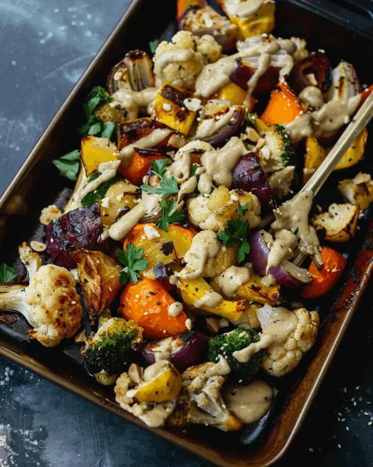 Roasted Vegetables with Tahini Sauce