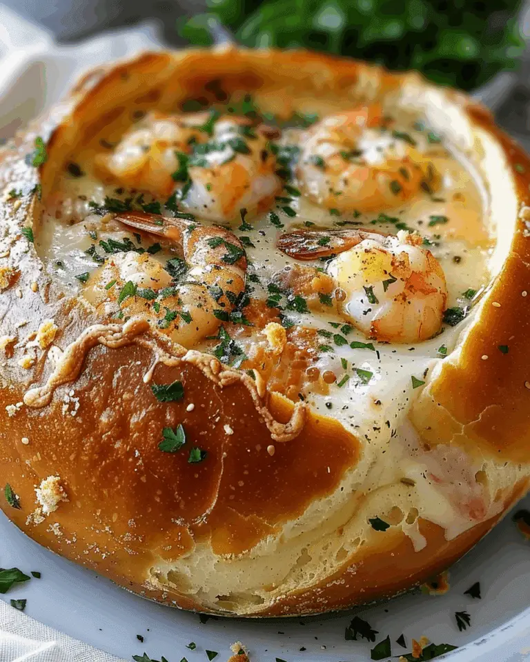 Stuffed Seafood Soup Bread Bowl