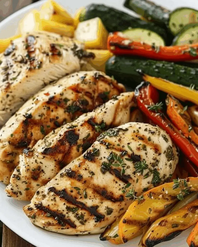 Grilled Garlic and Herb Chicken and Veggies